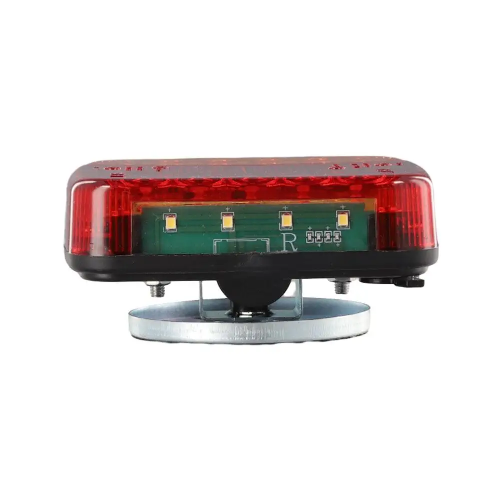 Sem fio magnético LED caminhão cauda luz, luz traseira do reboque, aviso de sinal, luz de freio para caravanas, campistas, camião, rv, 2pcs