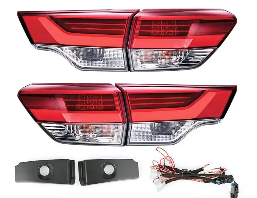 Kluger Car bumper lamp Tail Lights For Highlander Taillight 2018 2019year Led Tail Lights Fog lamp Highlander Rear Lamp