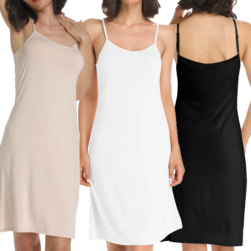 

Однотонное платье на бретельках для женщин, компрессионное платье без рукавов, мягкая пижама с открытой спиной, дышащее нижнее белье, сексуальная одежда для сна