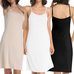 Solid Sling Dress for Women Compression Sleeveless Slip Under Dress Backless Soft Pajamas Breathable Underwear Sexy Sleepwear