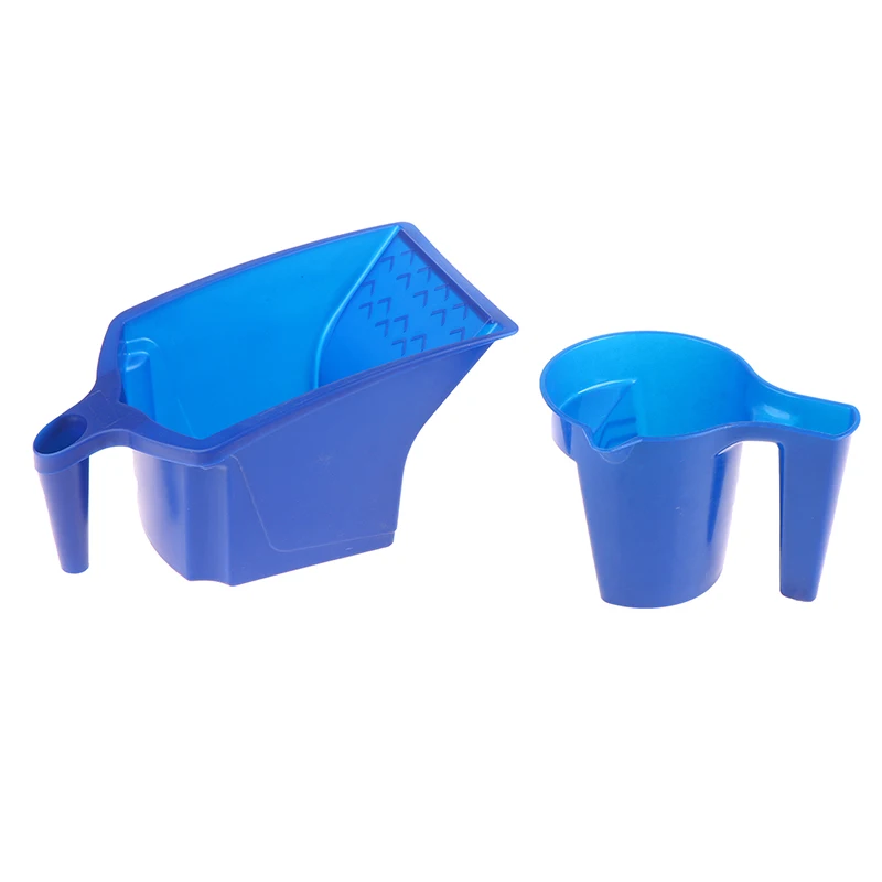 1 pz pennello a rullo che tiene la tazza di vernice nuovo materiale conveniente costruzione vassoio di vernice in plastica blu Set di strumenti di vernice