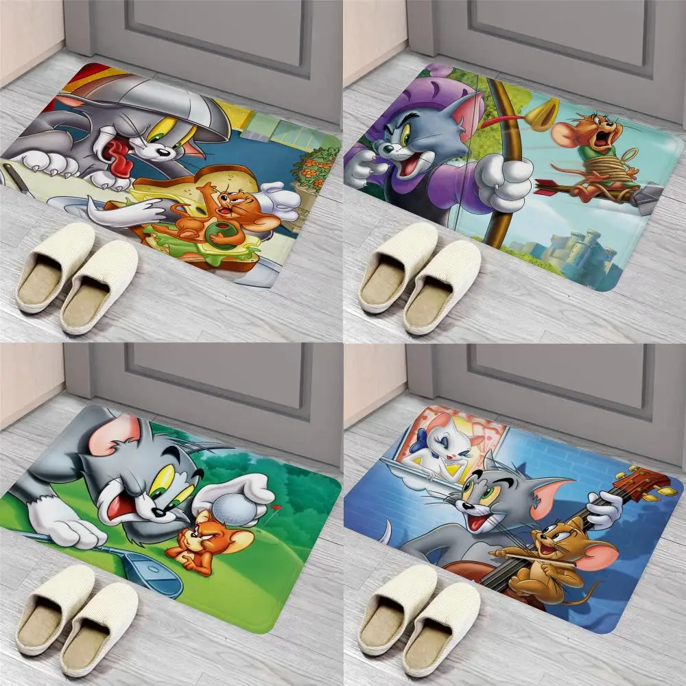 

Cartoon T-Tom And-Jer-ryes Floor Mat Entrance Door Mat Nordic Style Home Doormat Bathroom-Toilet Mats Bedroom Hotel Decor Mat