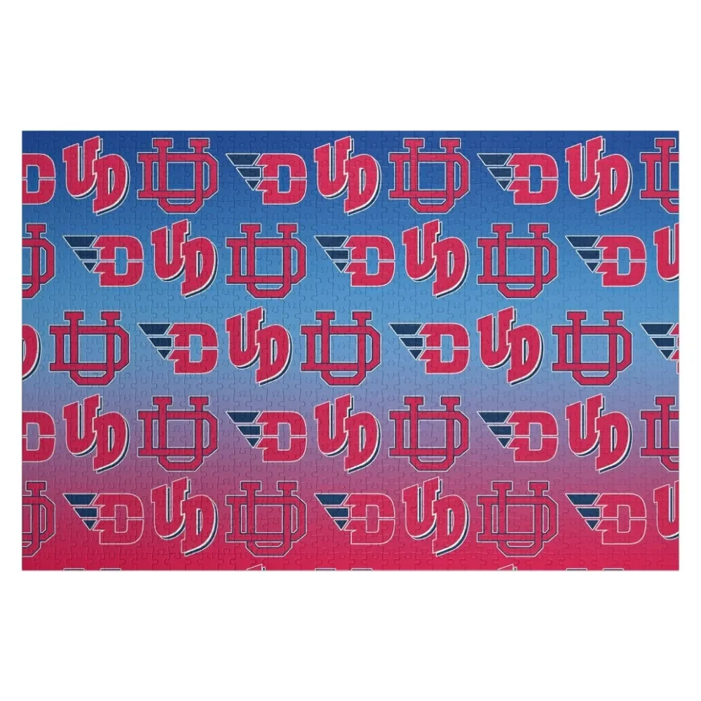 

University of Dayton - Red White and Blue Jigsaw Puzzle Personalized Gift Baby Toy Wooden Name Wooden Adults Puzzle