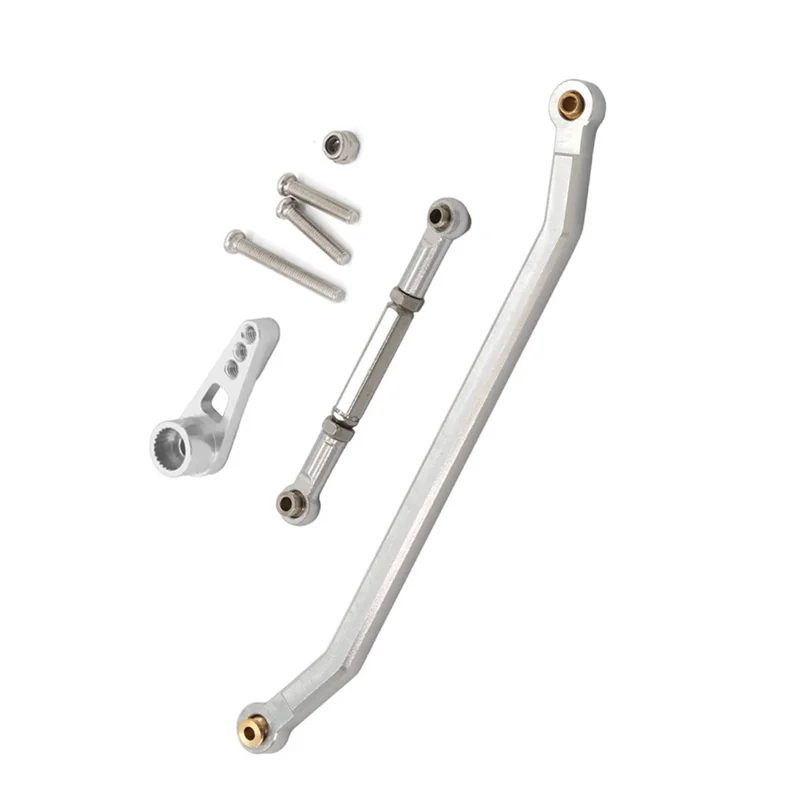 ABUM-Aluminum Alloy Stronger Steering Link Rod Kit For 1/12 MN128 Upgrade RC Car Part