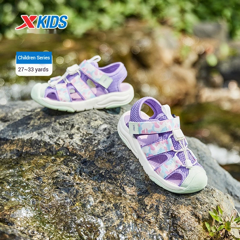 

Xtep Children's Shoes Summer Boys and Girls Anti-sliding Shoes 2025 Summer Kid's Comfortable Breathable Sandals 675214509116