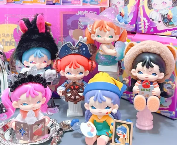 

Genuine Memesoo Girl'S Quirky Diary Series Blind Box Kawai Figures Desktop Ornament Pvc Model Doll Mystery Box Collect Toys Gift
