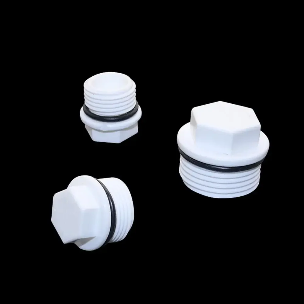 1/2'' 3/4'' 1" Male Thread End Plug With Seal Ring PC Plastic External thread End Caps Plumbing Pipe Fittings 1 Pc