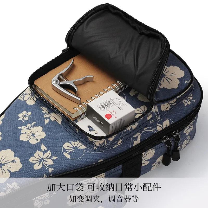 Cotton Thicken Pad Soprano Concert Tenor Baritone Ukulele Bag Guitar 30 Inch Backpack Handbag Ukelele Gig Case