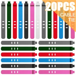 실리콘 USB 데이터 케이블 와인더 타이 이어폰 라인 마우스 와이어 충전기 코드 관리 버클 스트랩 책상 깔끔한 정리함 클립