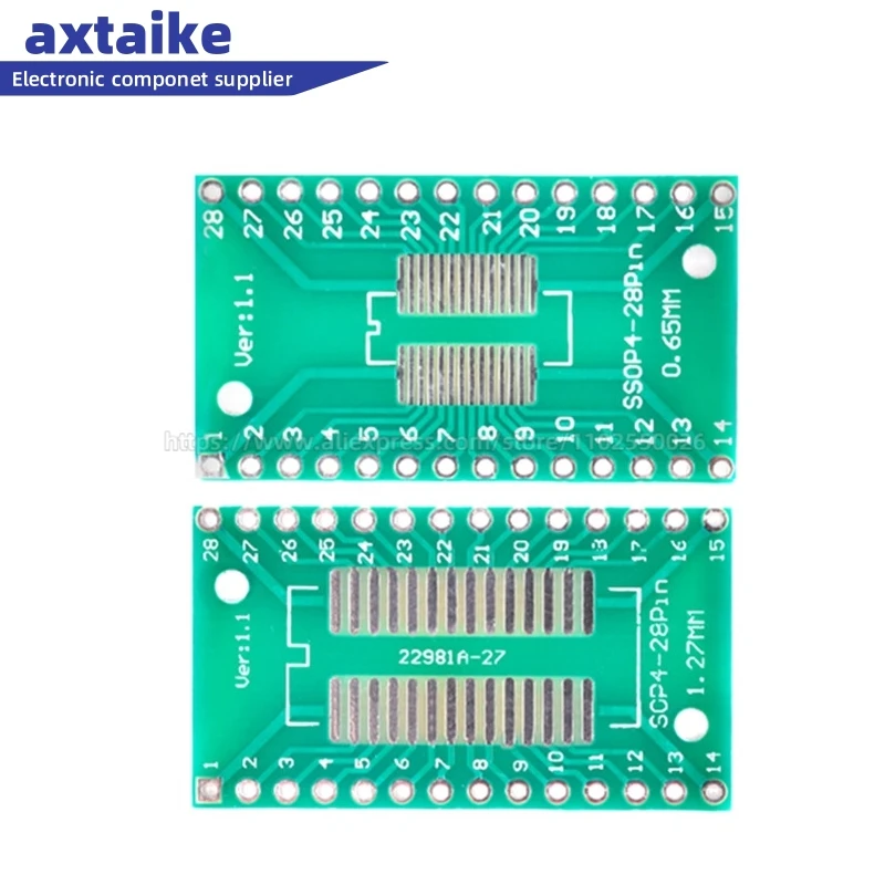 

Плата переводная TSSOP28 SSOP28 SOP-28 SOP28 в DIP28 10 шт., плата трансферная DIP Pin, шаг платы, плата адаптера IC, плата преобразования 0,65/1,27 мм