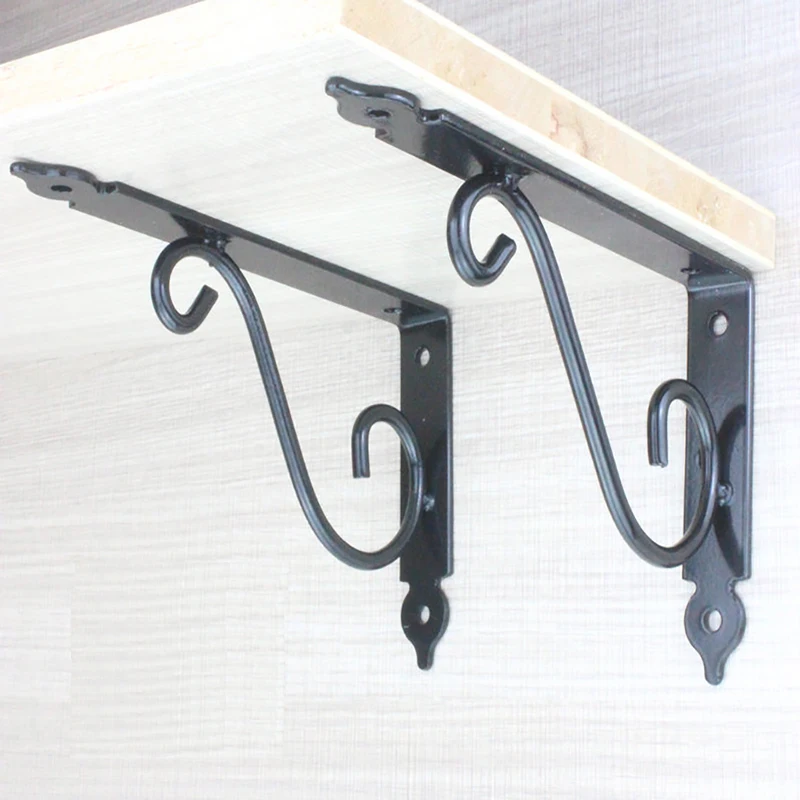 2PCS Thickened Triangular Bracket Frame Industrial Furniture Wall Bracket Fixed Support Wall Mounted Shelf Book Storage Rack