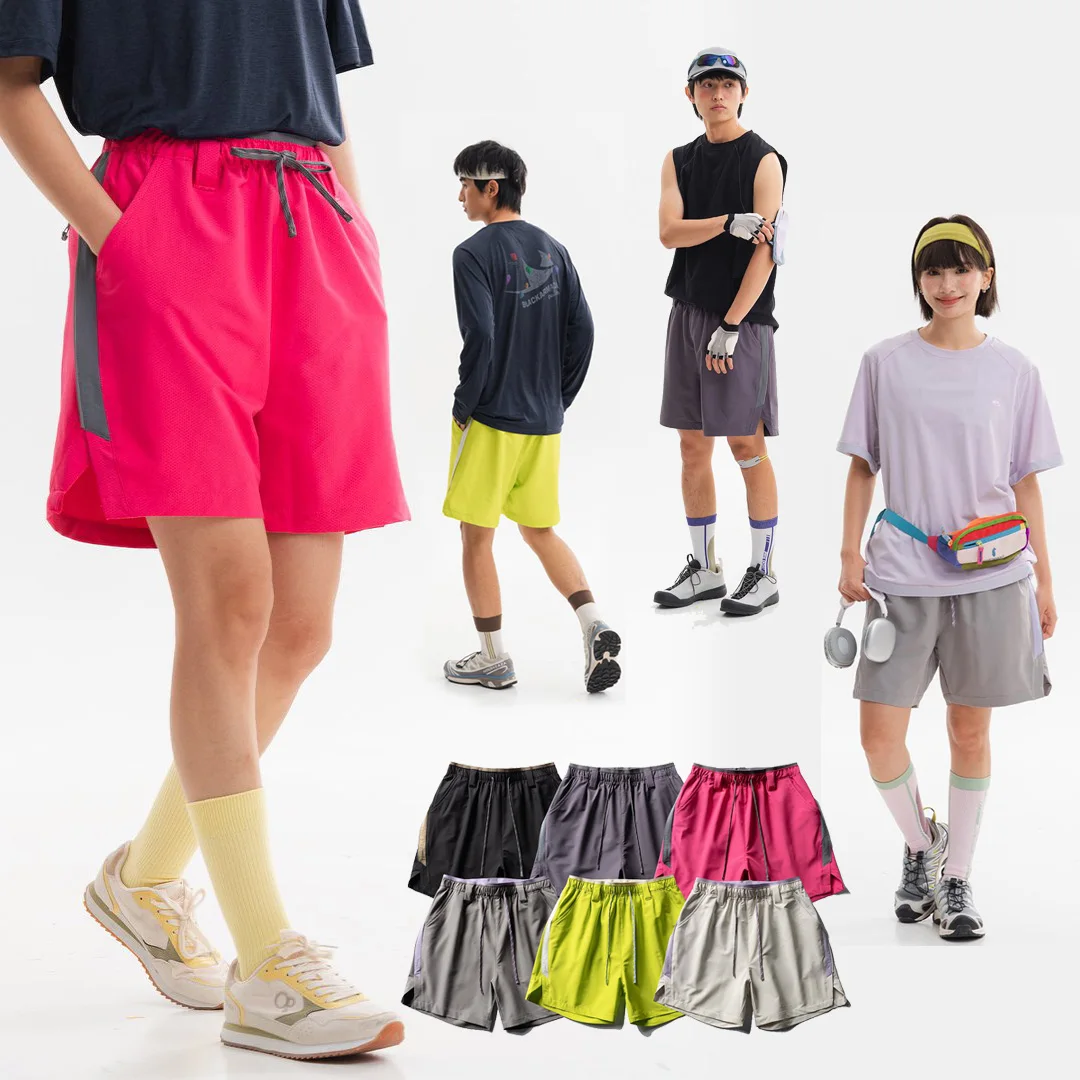 City Outdoor Reflective Casual Fitness Shorts Men Women Quick Dry Loose Sport Functional Shorts Pants Jogger Sweatpants