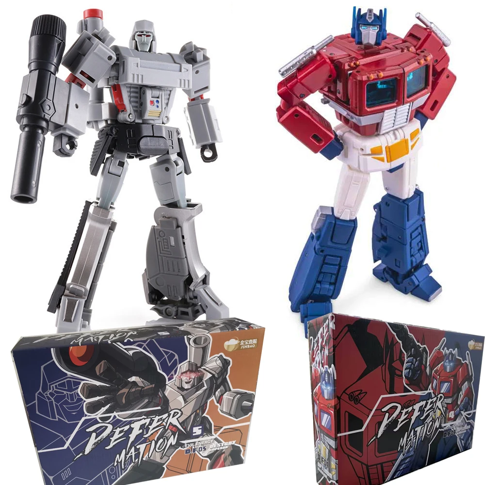 W magazynie zabawki transformacyjne JINBAO 8002 pistolet Decepticon Galvatron 2001 OP dowódca figurka zdeformowany robot Model Anime