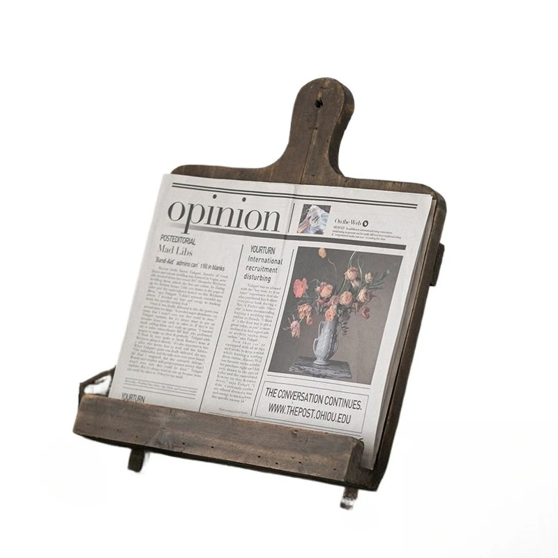 Solid Wood Vertical Desktop Reading Stand Decorative Book Holder Ideal For Displaying Cookbook Sheet Music And Reading Books