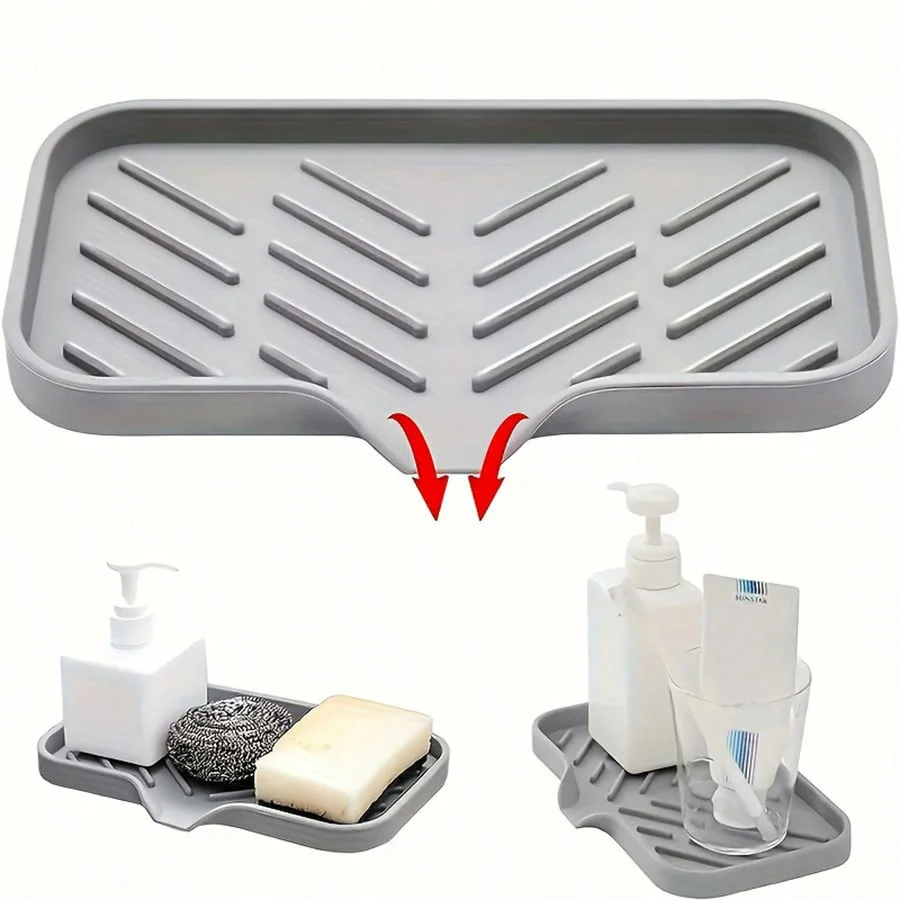 Versatile Japanese-Inspired Sink & Soap Drain Pad - Large, Water-Resistant Design for Kitchen & Bathroom Use