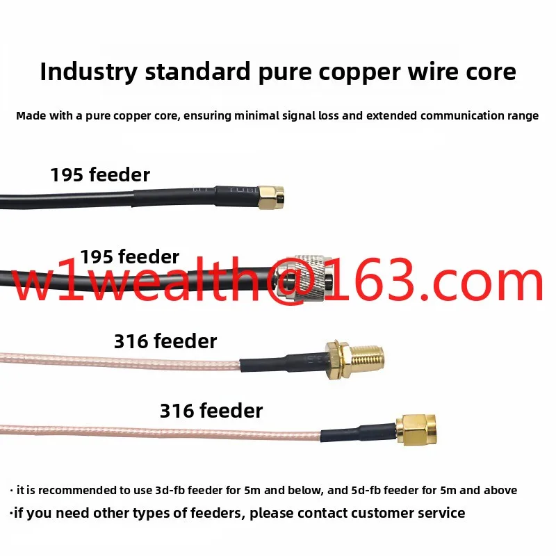 Feeder Extension 316/195 Feeder UHF Antenna Connector Writer TNC/SMA/IPEX/MMCX