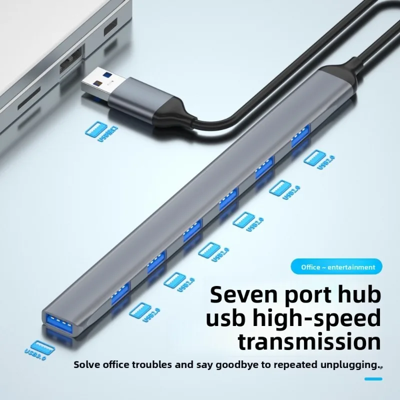 

Pop 7 Ports USB 3.0 Type C HUB Expander Splitter High Speed OTG Adapter Docking Station For LaptopPC Hard Drive Mouse Keyboard