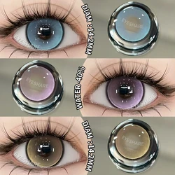 EYESHARE New Lenses 1 Pair Color Contact Lenses Natural Brown Eye Contacts Blue Pupil Purple Makeup And Beauty Soft Lens Yearly