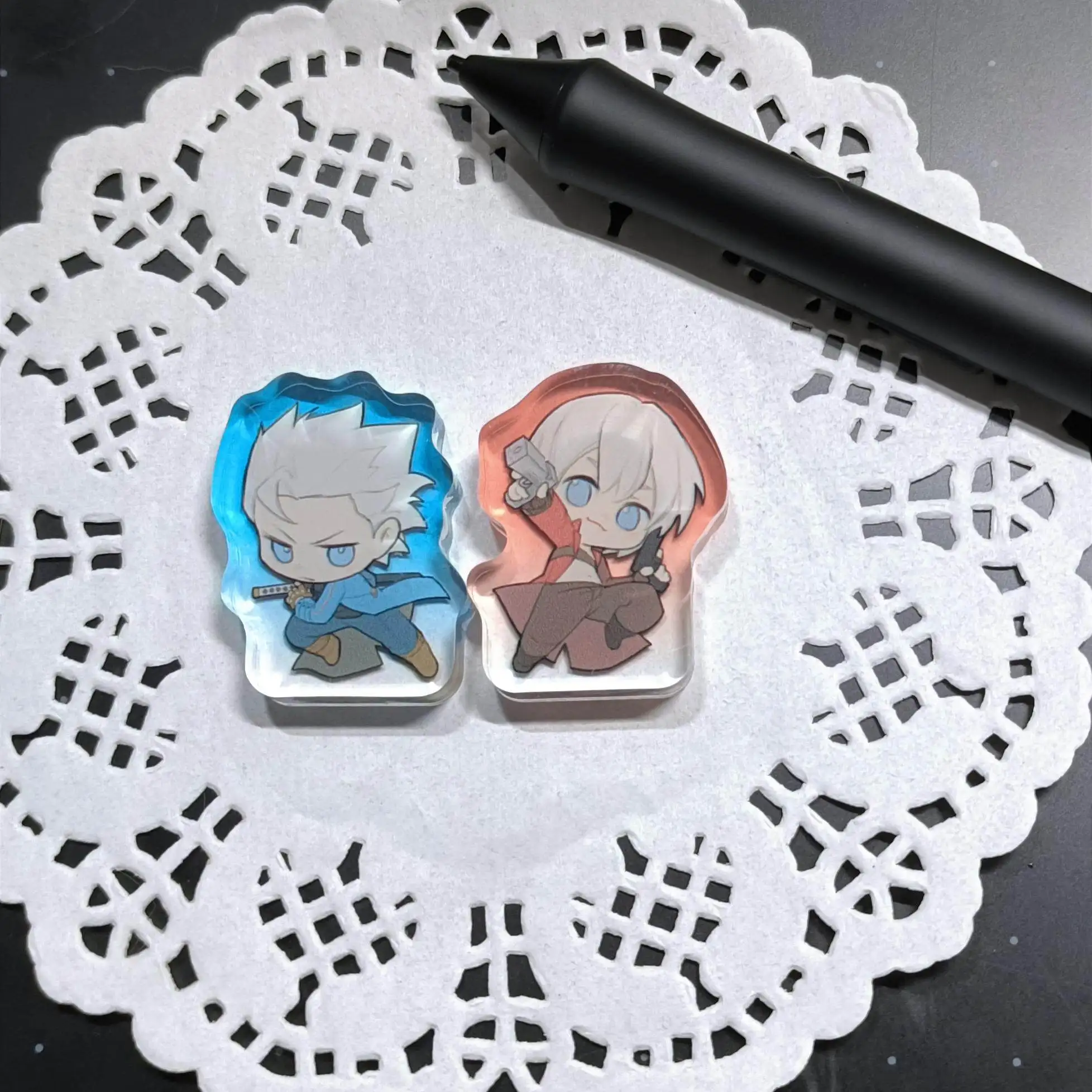 Game Anime Devil May Cry Dante Vergil Acrylic Stand Model Desk Decor Small Acrylic Halloween Gift Birthday Gift Collection view 3