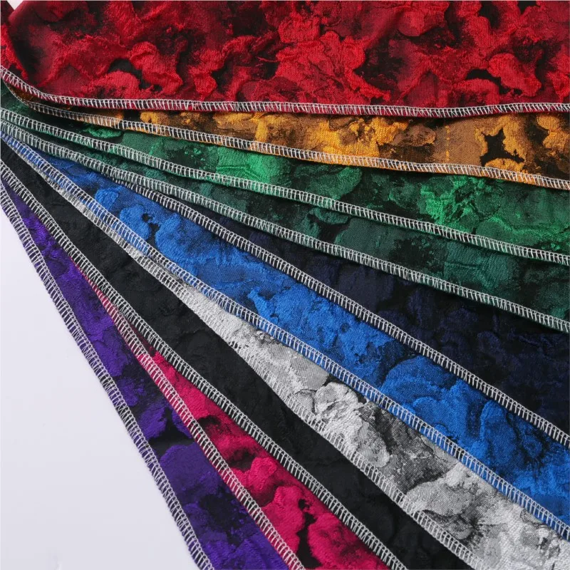 Abstract oil paintings plants flowers high-density jacquard fabric evening gowns dresses suits sets shoes bags clothing fabrics