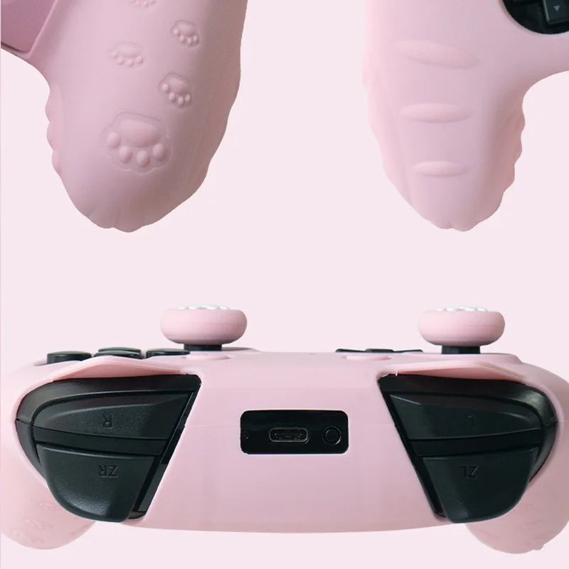 Cat PAW ซิลิโคนนิ่มสติกเกอร์ผิวสําหรับ Sony PS5 PS4 Xbox Series X/S SWITCH Pro Controller กรณี Thumb Stick Grip ฝาครอบ