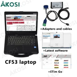 CF53 laptop+ETIM Go and Est 380002884 Diagnostic Kit for New Holland Case Diagnostic Scanner DPA5 est Electronic Service Tool