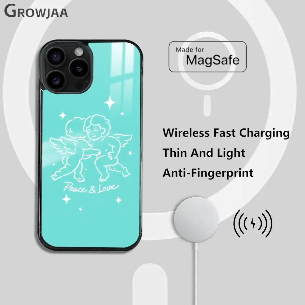 เคสโทรศัพท์ INS Luxury Angle สำหรับ iPhone 17 16 15 14 13 12 11 Pro Max Plus Mini รองรับ Magsafe แม่เหล็กไร้สาย พร้อมกระจก