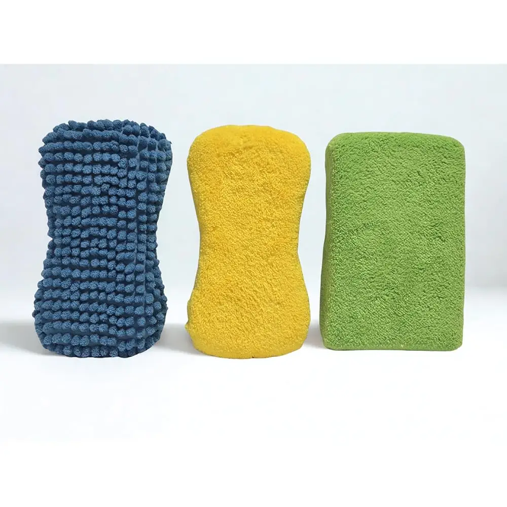 

Большая губка из микрофибры для мытья автомобилей, 2 штуки в упаковке – многоразовая, не царапающая, сверхпрочная чистящая подушка для легковых автомобилей, грузовиков и внедорожников. Также идеально подходит для кухни.