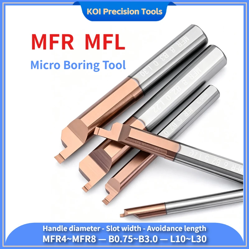 MFR MFL Small Hole End Face Groove Cutter Small Bore Boring Tool Inner Hole Boring Tungsten Steel Small Diameter Turning Tool