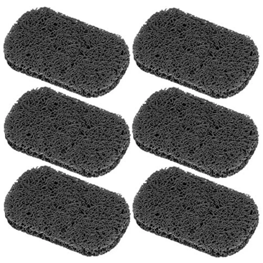 

6-Pack Bar Soap Saver 4.5 x 3-Inch Dark Grey Charcoal Color