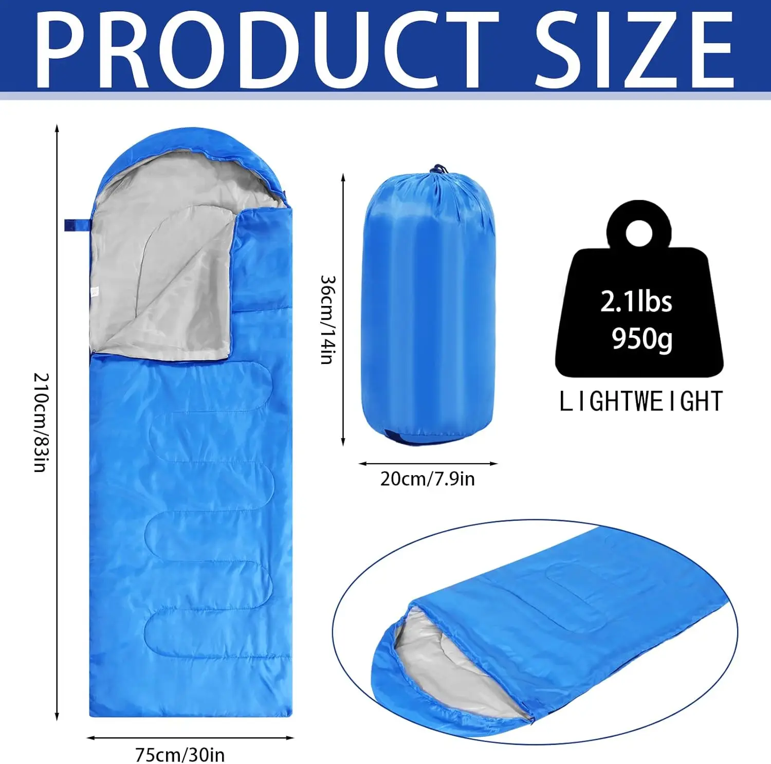 12 Pcs Camping Sleeping Bag Bulk for Homeless 4 Seasons Cold Warm Weather Sleeping Bags Waterproof Lightweight with Compression