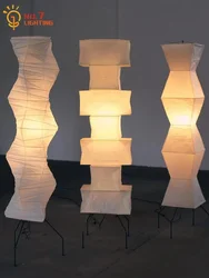 Noguchi Floor Lamp Janpanese Akari Stand Lights LED E27 Rice Paper Suspend Chandelier for Bedroom Living Room Hotel Stairs Loft