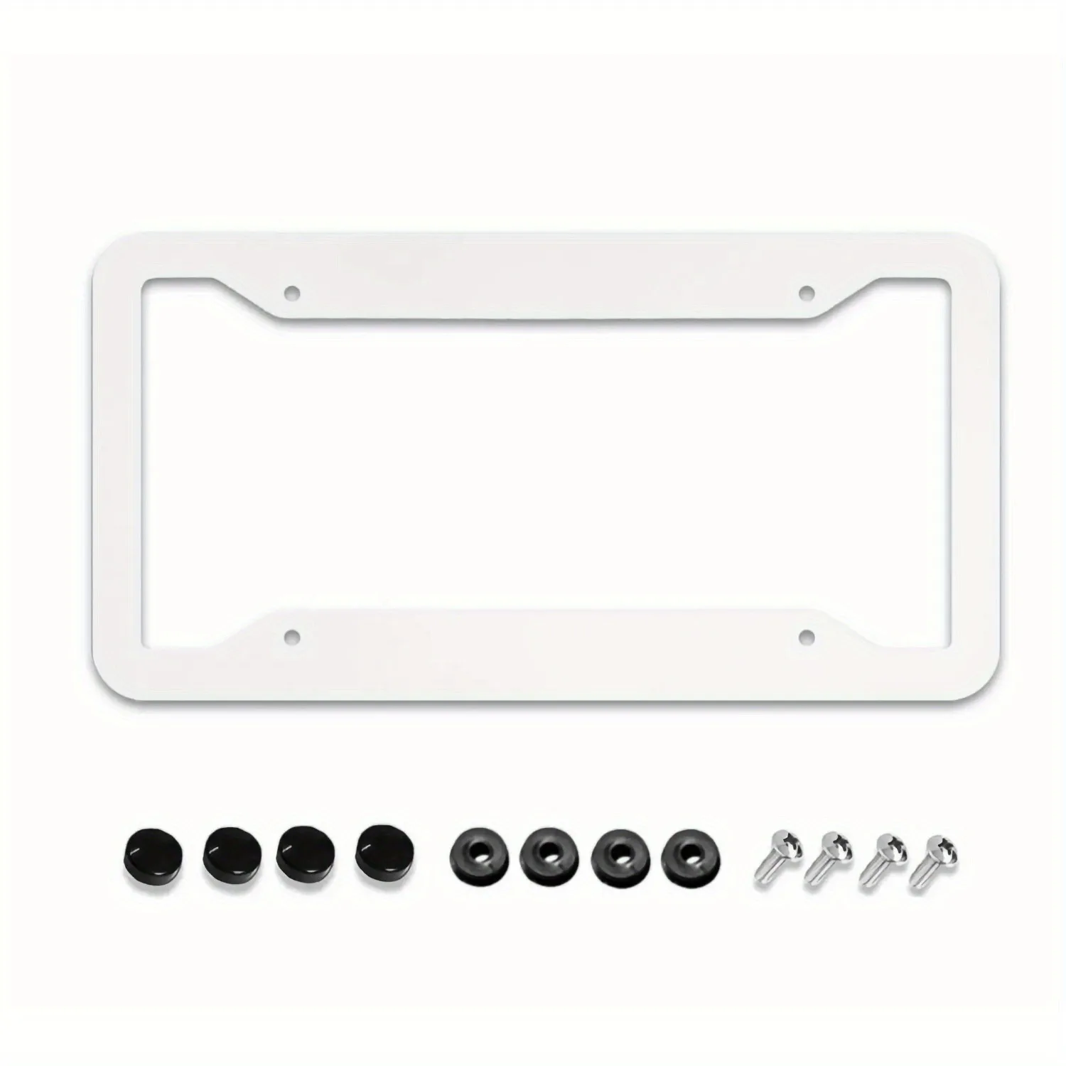 2pcs Moon Galaxy Space-Themed Aluminum License Plate Frames Rustproof Universal Fit for Men Women Car Accessory