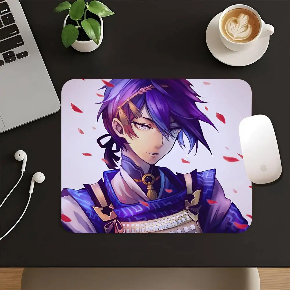 Anime Touken Ranbu Kai Mousepad Small LockEdge Mouse Pad For Gamers Computer Desk Pad Rectangular Anti-slip Rubber