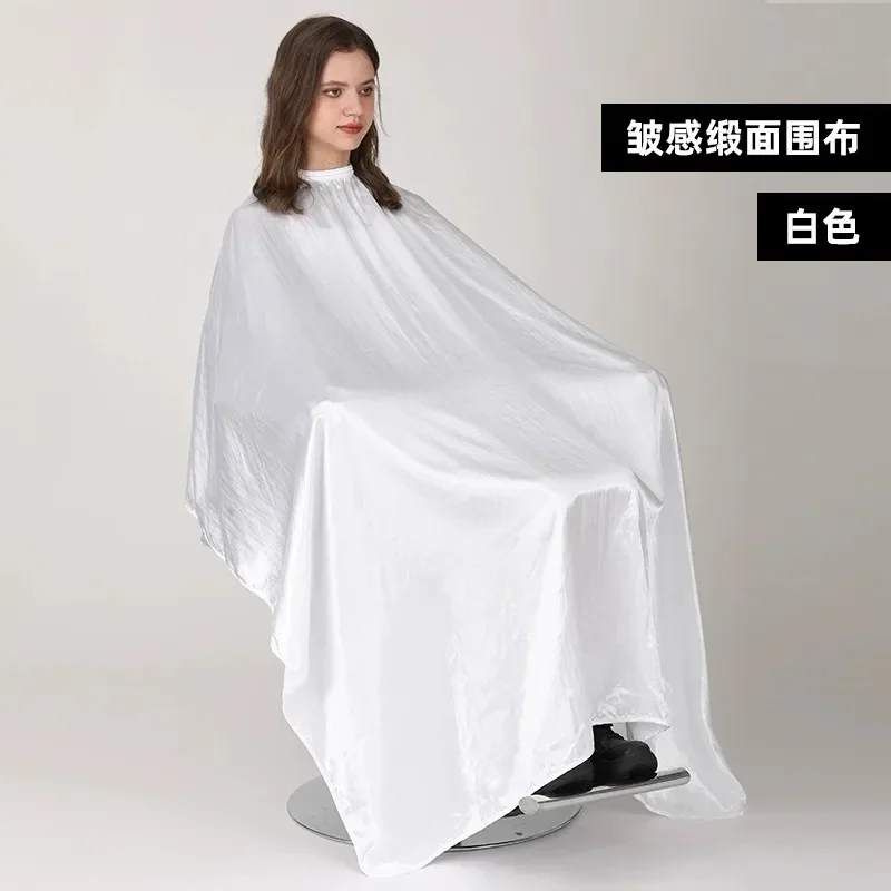 Professional Waterproof Salon Hairdresser Haircut Cover Colored Hair Dust Proof Apron Styling Cloth Satin Barber Shop Apron Cape