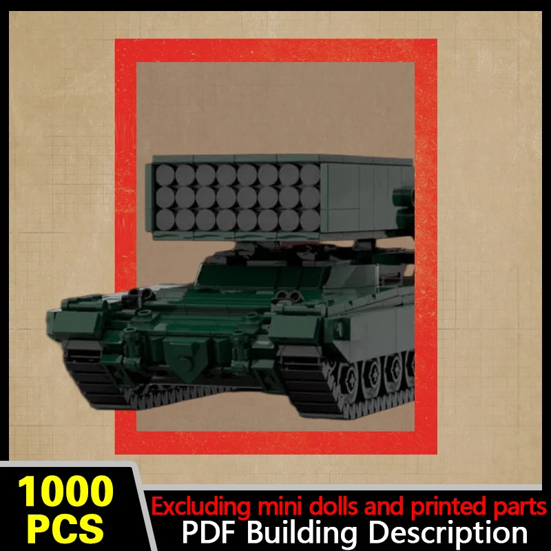 Self-Propelled Rocket Launcher Model MOC Building Bricks War Equipment Style Modular Technology Gifts Holiday Assemble Toys Suit