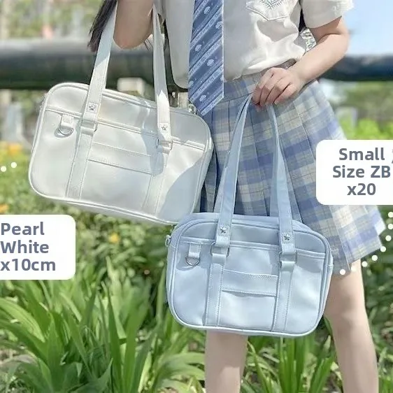 Large Capacity Leather Crossbody Bag Handbag Single Shoulder Jk Uniform Style Student Fashion Korean Style Tote Bag