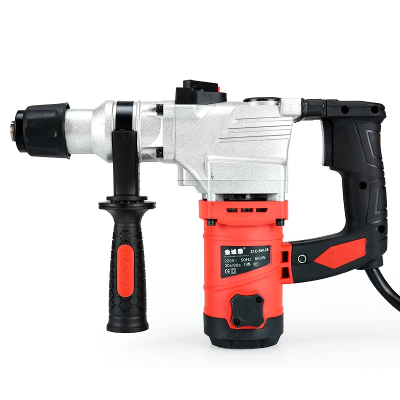 220V Electric Hammer Industrial Electric Drill 2200W Cordless Electric Pickaxe Drill Multifunctional Impact Drill