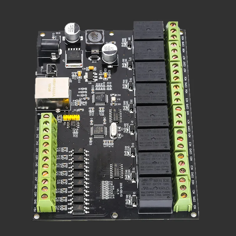 8 Way Network Relay Ip/ Ethernet Access Controller Tcp Modbus 8 In 8 Out Of The Switch Transmission