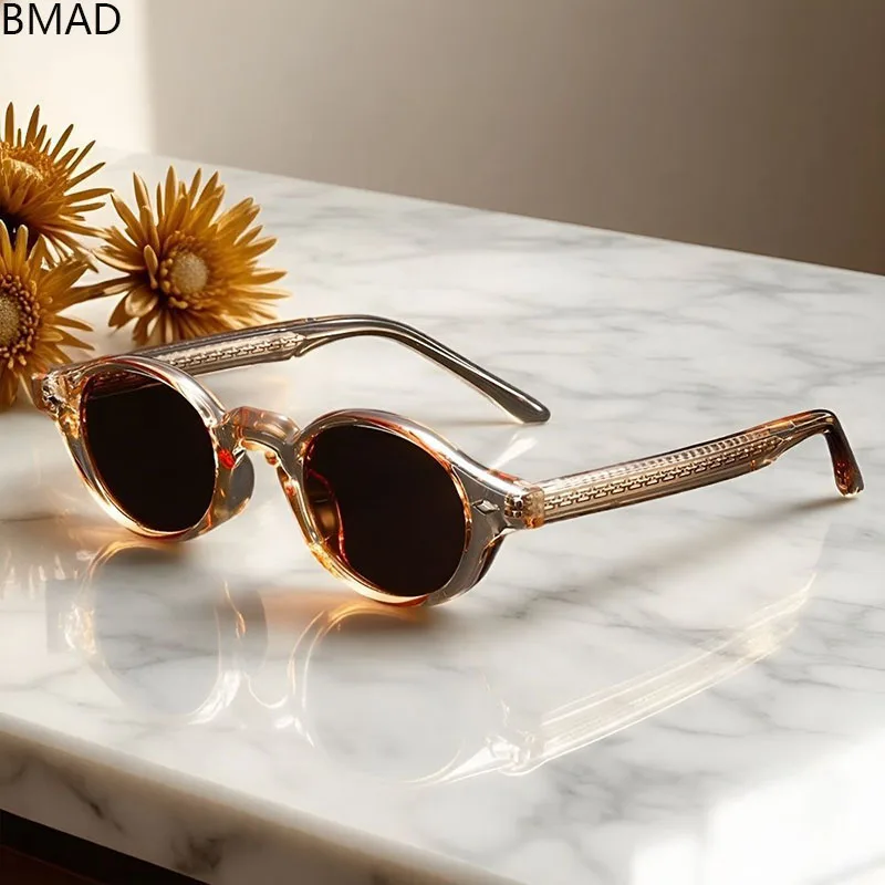Gafas de sol ovaladas para exteriores, Gafas de sol Vintage para hombre, Gafas de diseñador para vacaciones, Lentes de tendencia, Gafas Lunette Okulary Vasos