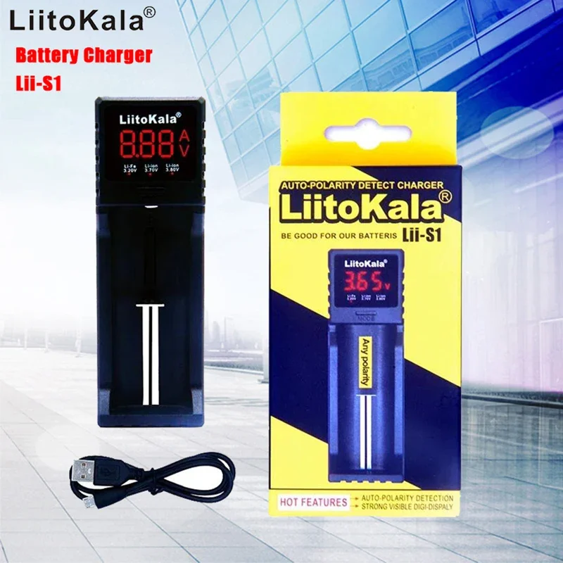 

Liitokala Lii-S1 Lii-S2 Lii-S4 18650 Rechargeable Battery Charger Auto Detection For 26650 18350 18340 AA AAA NiMH Lithium Ion