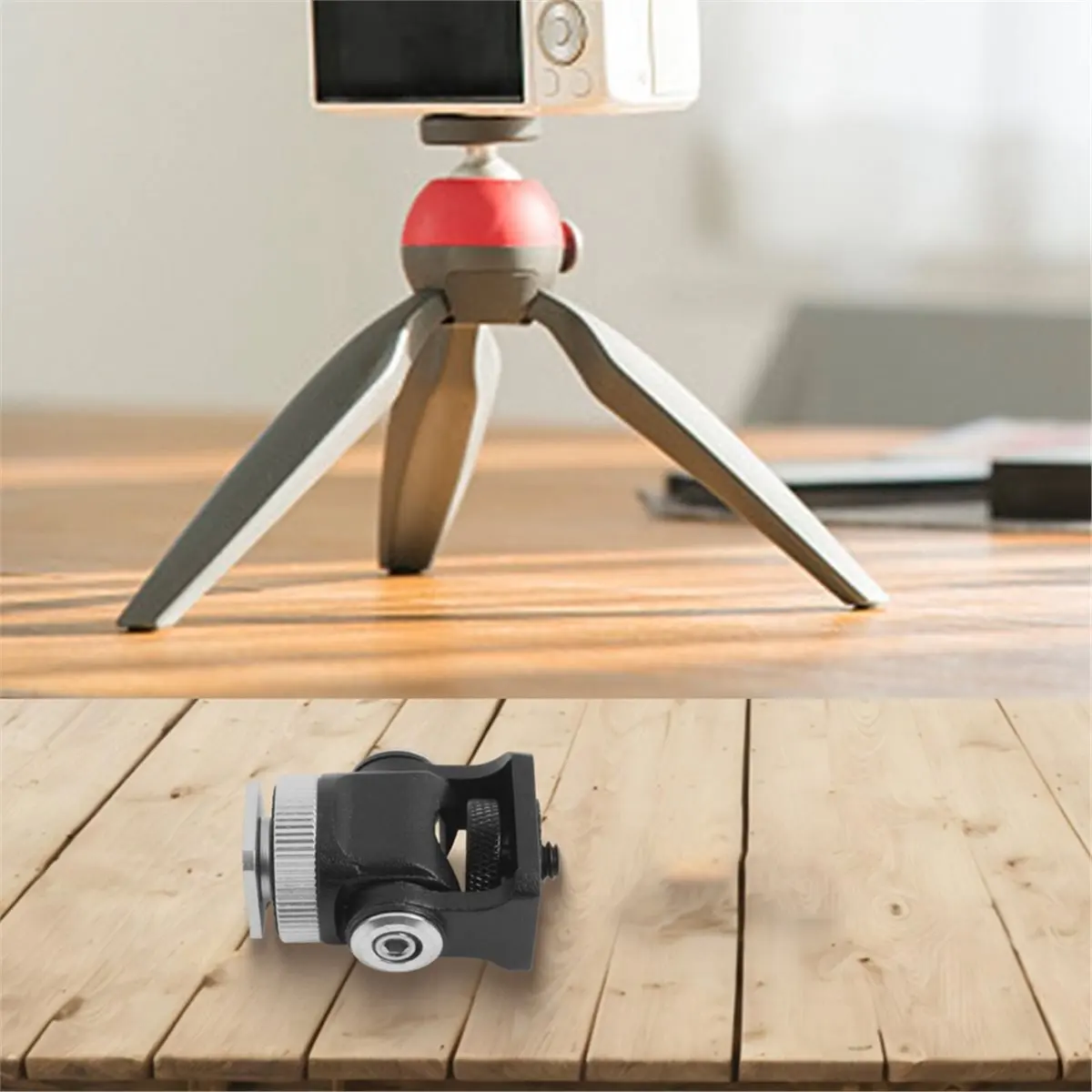 ABAN Flash Camera Accessories Portable Hot Shoe Mount Tools Mini Ball Head Adapter Angle Adjustable Photography DSLR Style B