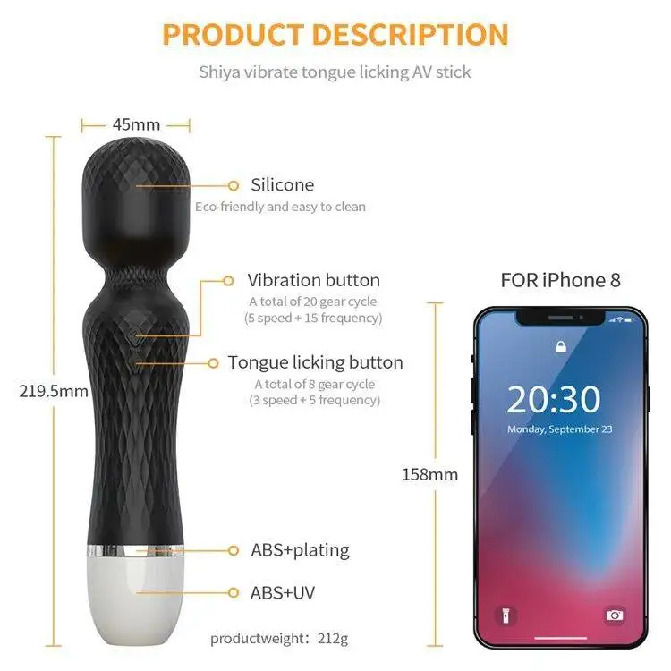 عصا تدليك سحاقية هزاز مع اللسان منتجات جنسية #4