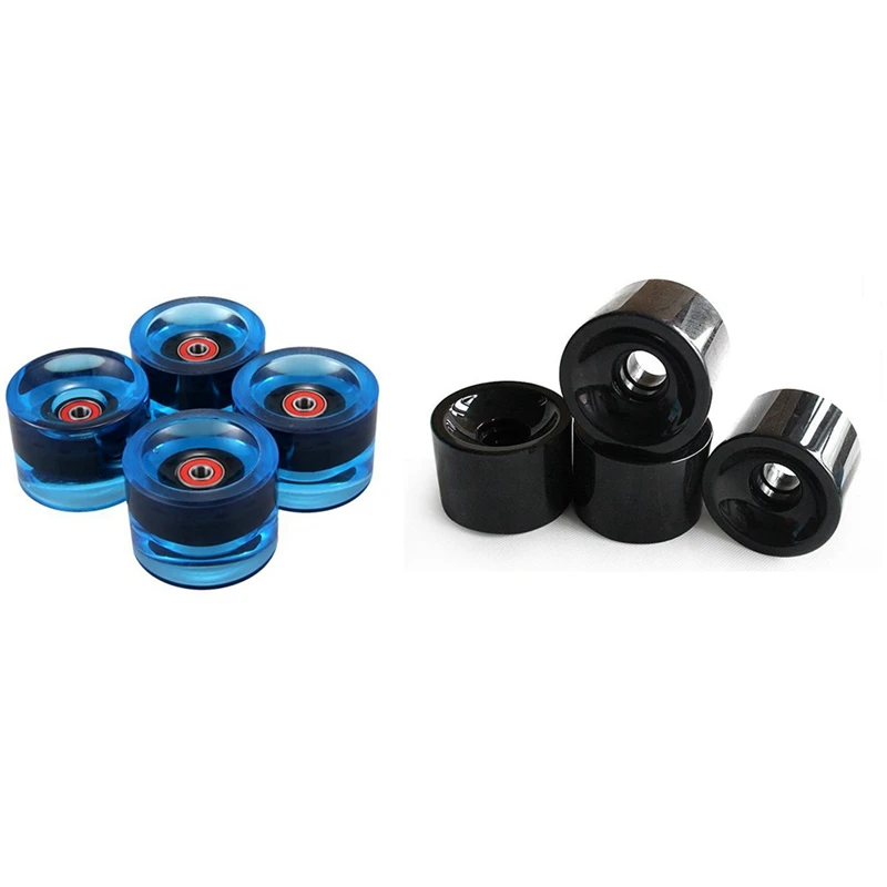 Dancing Longboard 4PCS Skateboard Wheels Bearings ABEC-9 70X51mm PU 78A 75% Rebound Large Size Wheels