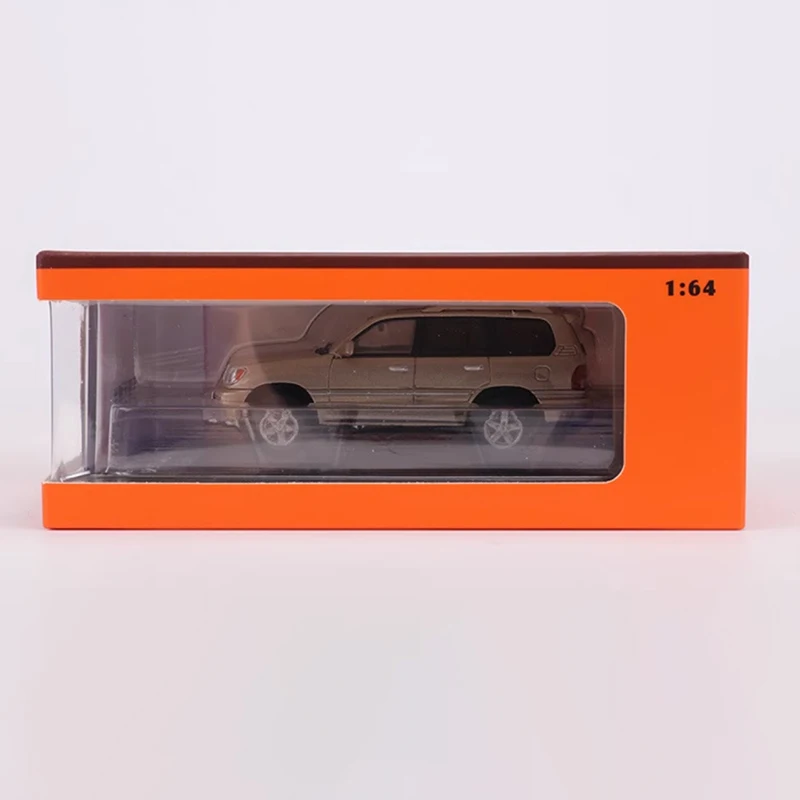 Diecast 1: 64 escala 1:64 vehículo todoterreno de lujo simulación coche en miniatura de aleación LX470 juguete terminado Hobby colección ornamento