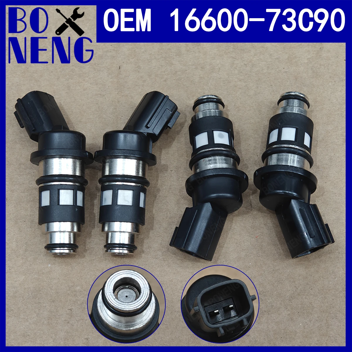 4 unids/lote OEM 16600-73C90 inyector de combustible para Nissan Tsuru 1.6L Primera p10 1.4L 1.6L 1997-2017 FJ1228 JS501 JS50-1 1660073C90