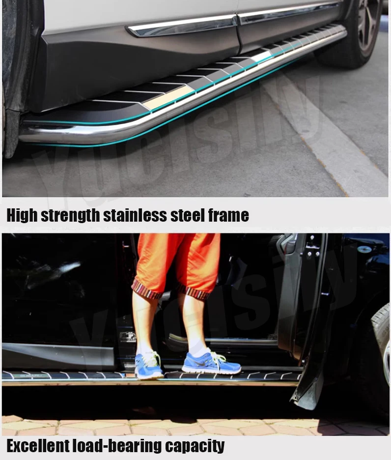 2Pcs Fit for Chery TIGGO 8 PRO 2021-2024 Running Board Side Step Nerf Bar,with LED Light Welcome light,Car Accessories