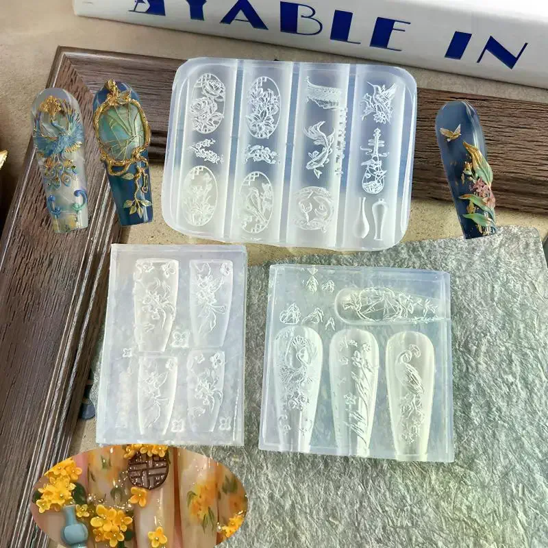 Цветок-павлина-3d-силиконовая-форма-для-ногтей-в-китайском-стиле-рельефный-прозрачный-шаблон-инструменты-для-дизайна-маникюра-diy-украшения-для-дизайна-ногтей