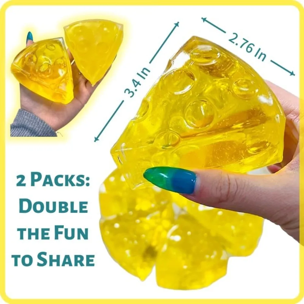 Taba Squishy Honey Cheese Stress Balls Sensory Fidget Toy Slow Rise Squeeze Toys for Kids and Adults Stress Relief Party Favors