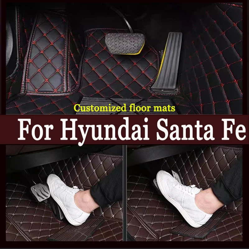 

Автомобильные коврики для Hyundai Santa Fe Five Seats 2013, 2014, 2015, 2016, 2017, 2018, автомобильные подушечки для ног, ковер, аксессуары для интерьера